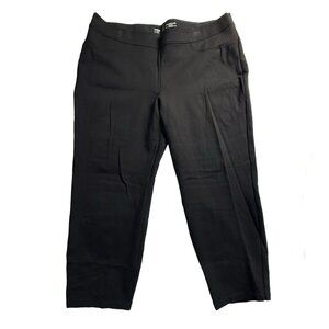 Peter Nygard Womens 3X Black Slim Dress Pants Stretch Work Career Plus Siz